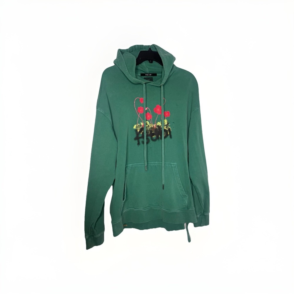 Ksubi GRASS CUTTER Biggie HOODIE (GREEN) Size M Streetwear‎